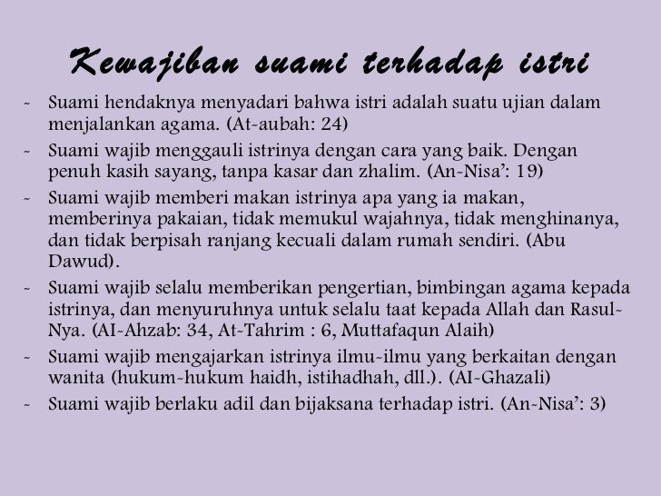 Suami istri jawab tanggung islam dalam terhadap Suami istri jawab tanggung islam dalam terhadap
