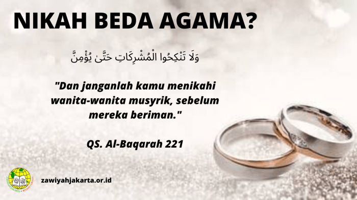 Alasan menikah beda agama?