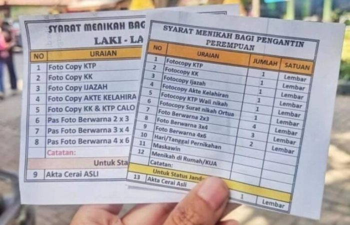 Apa saja tes di KUA sebelum menikah?