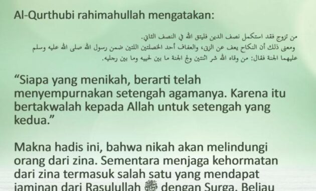 Menikah itu menyempurnakan apa?