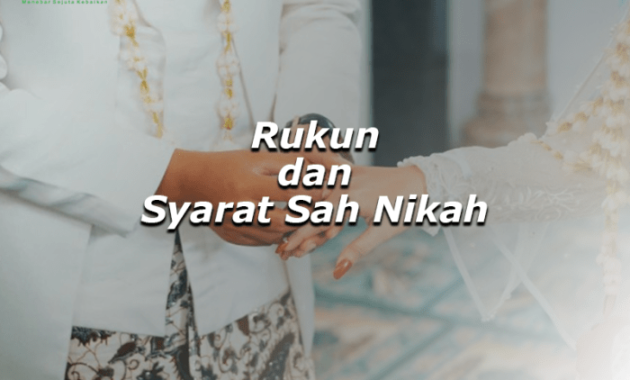 Syarat nikah ada 5 sebutkan?