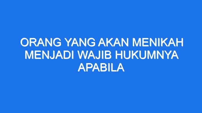 Apa yang menjadi dasar hukum wajib dalam menikah?