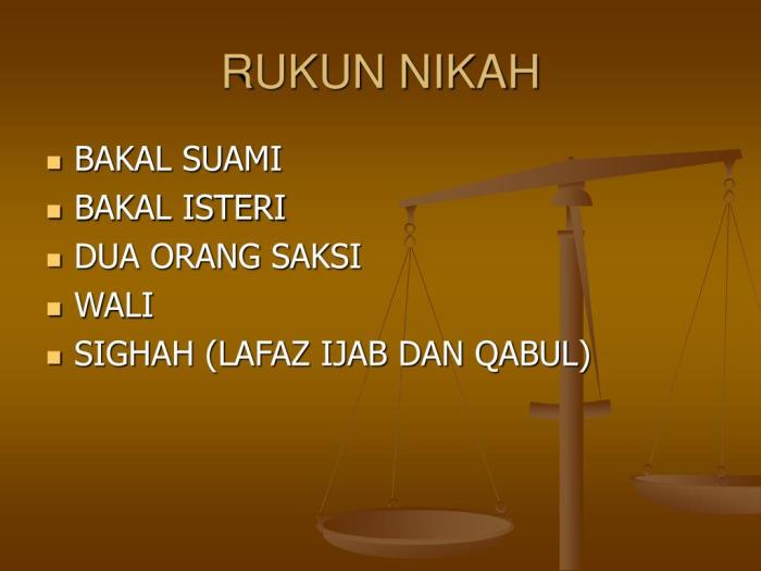 Rukun nikah adalah suatu perkara yang harus dipenuhi?