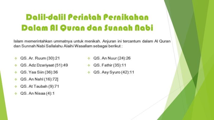 Perintah menikah dalam Al Qur an?