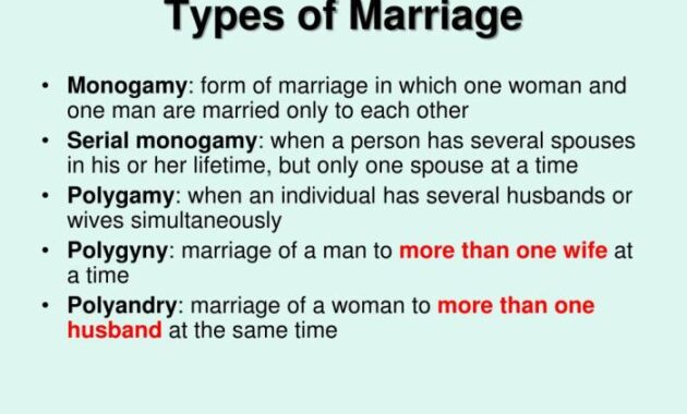 Marriage types law