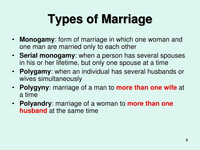 Marriage types law
